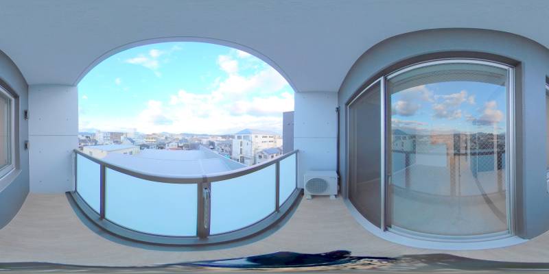 パノラマ画像バルコニー