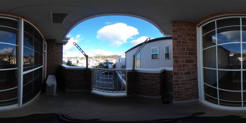 パノラマ画像バルコニー