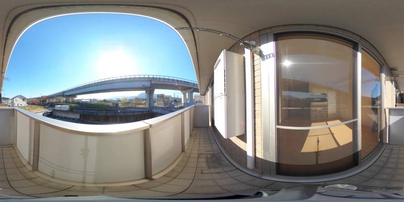 パノラマ画像バルコニー