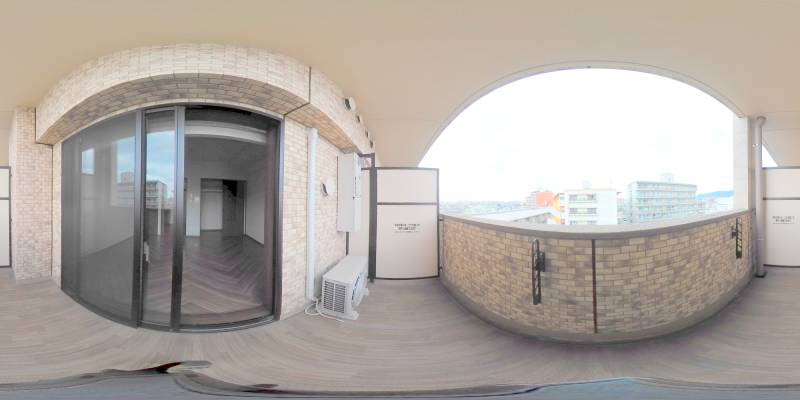 パノラマ画像バルコニー