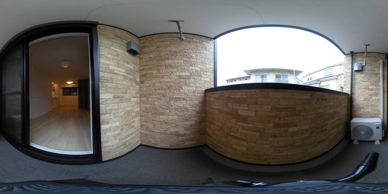 パノラマ画像バルコニー