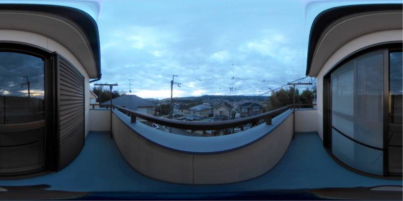 パノラマ画像バルコニー