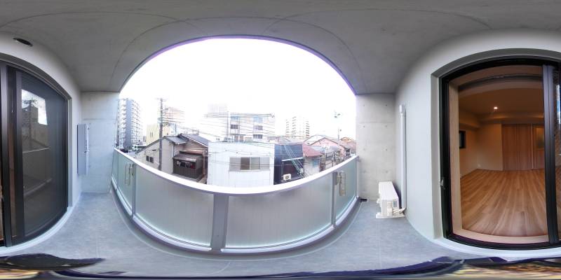 パノラマ画像バルコニー
