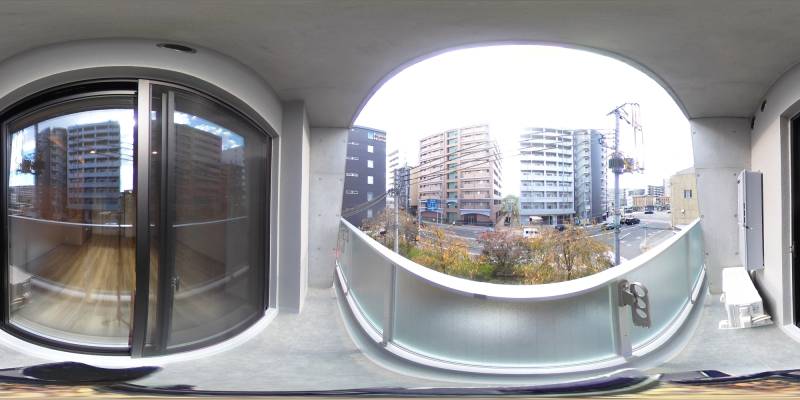 パノラマ画像バルコニー