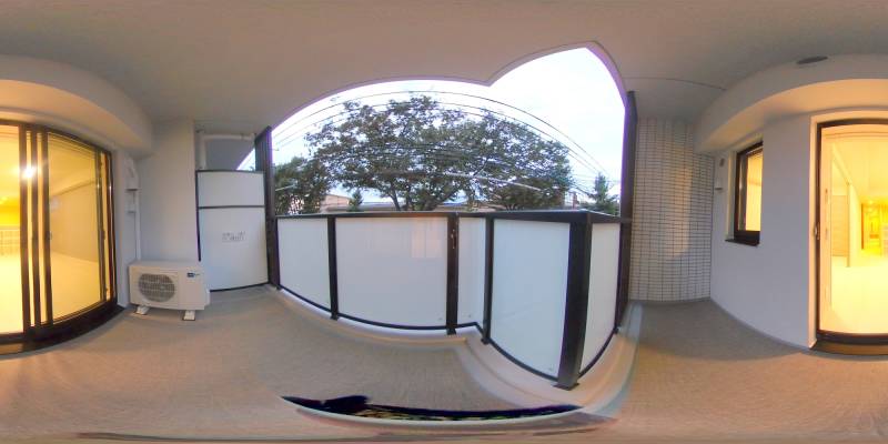 パノラマ画像バルコニー