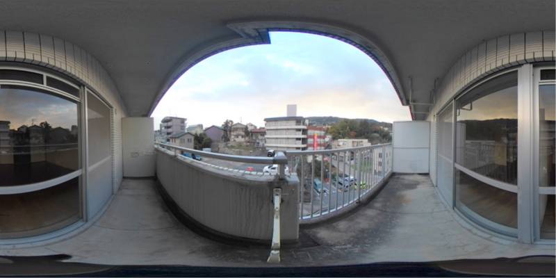 パノラマ画像バルコニー