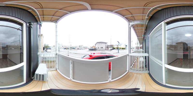 パノラマ画像バルコニー