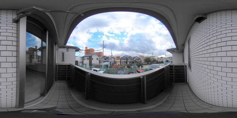 パノラマ画像バルコニー