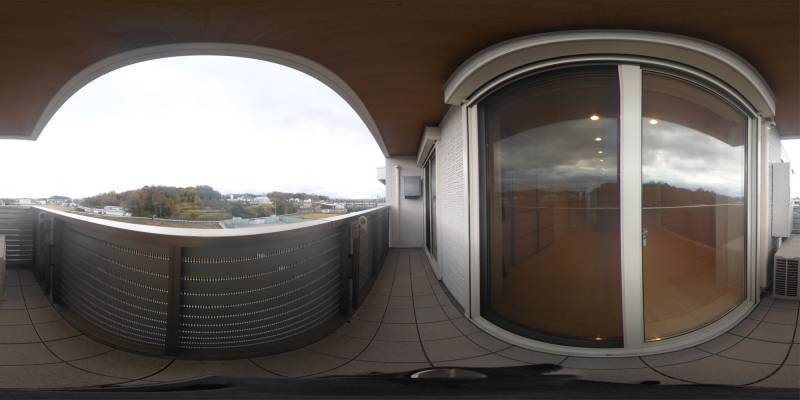 パノラマ画像バルコニー