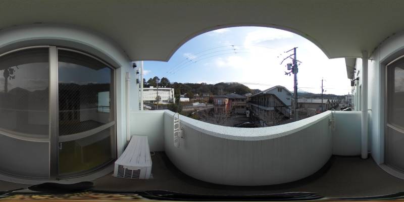 パノラマ画像バルコニー