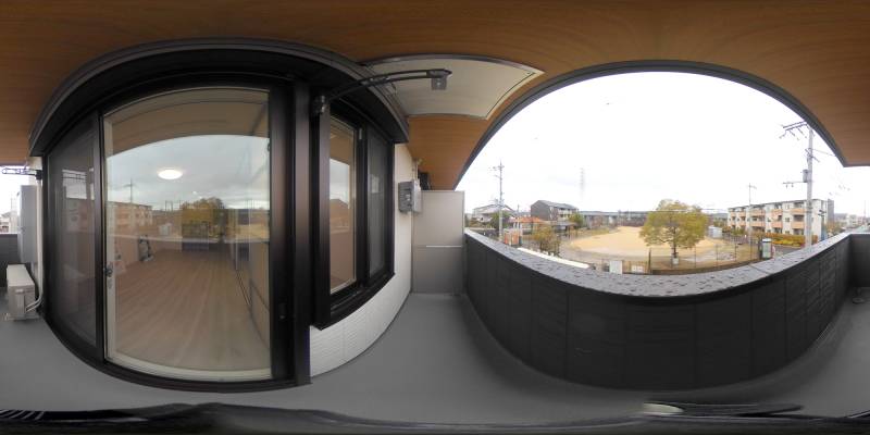 パノラマ画像バルコニー