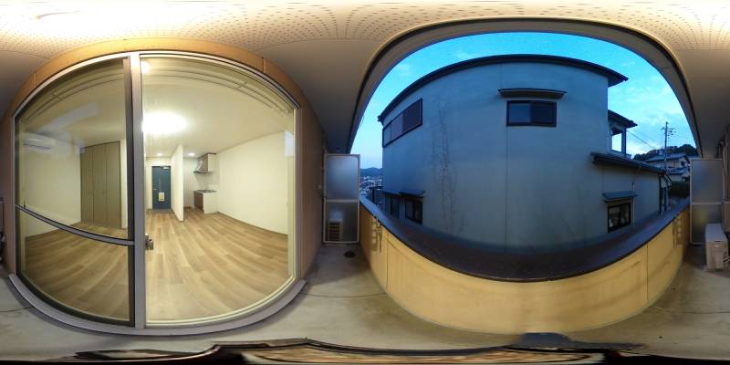 パノラマ画像バルコニー