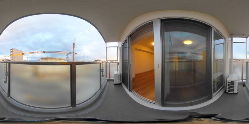 パノラマ画像バルコニー