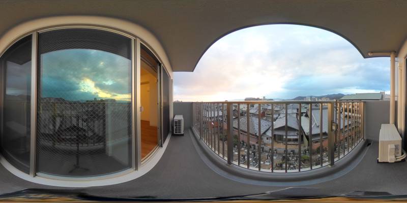 パノラマ画像バルコニー