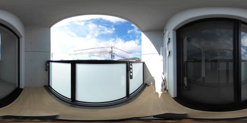 パノラマ画像バルコニー