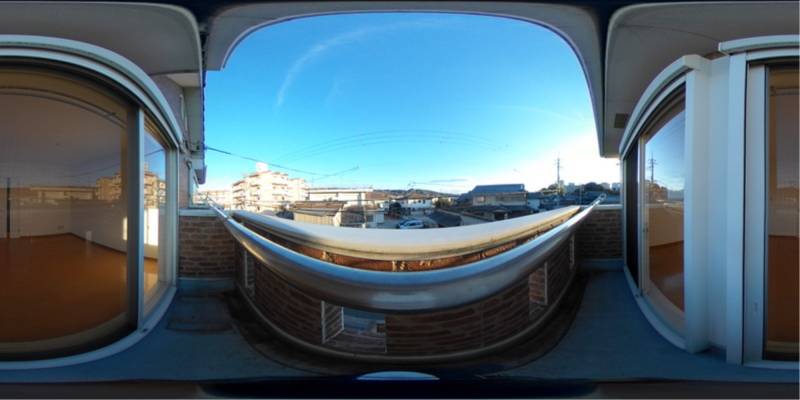 パノラマ画像バルコニー