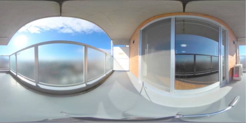 パノラマ画像バルコニー