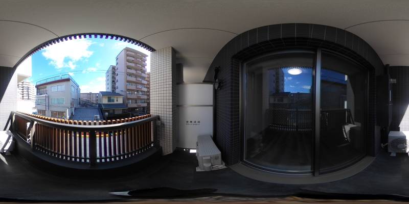 パノラマ画像バルコニー