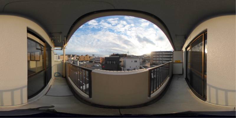 パノラマ画像バルコニー