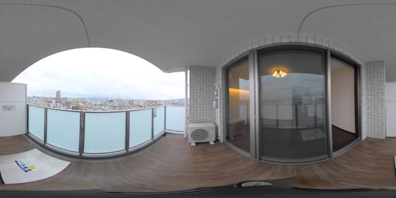 パノラマ画像バルコニー