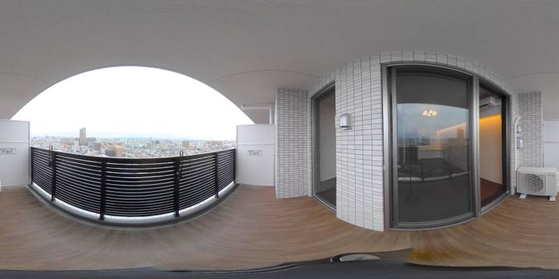 パノラマ画像バルコニー