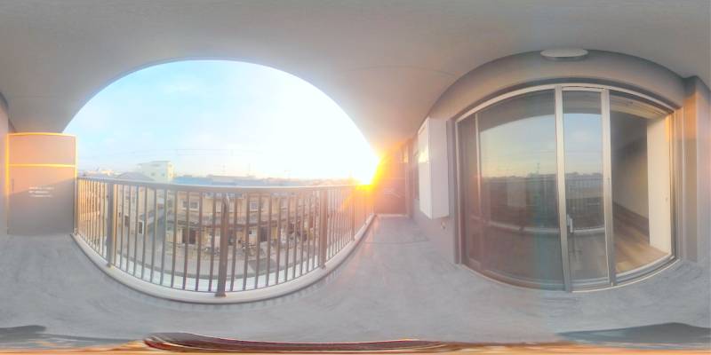 パノラマ画像バルコニー
