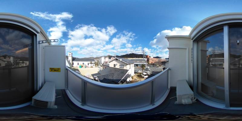 パノラマ画像バルコニー