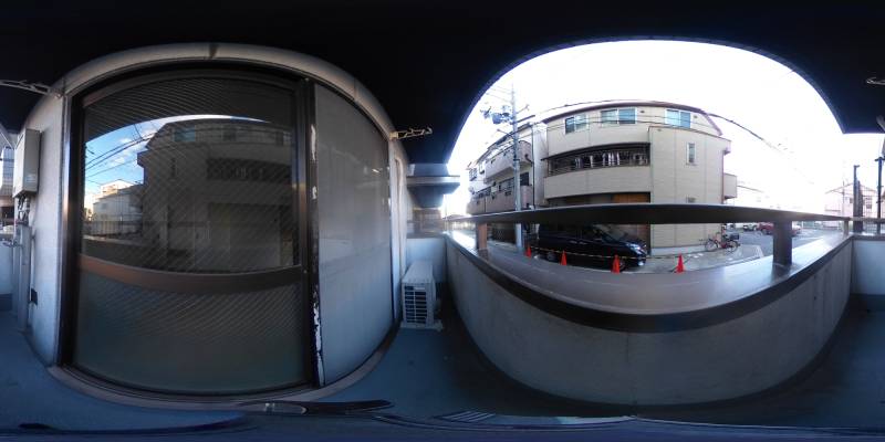 パノラマ画像バルコニー