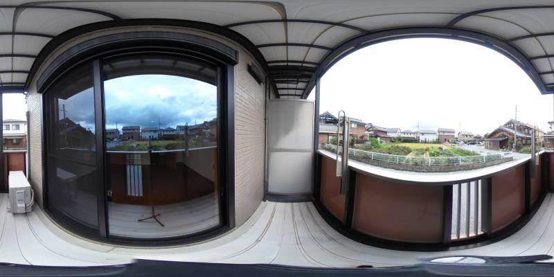 パノラマ画像バルコニー