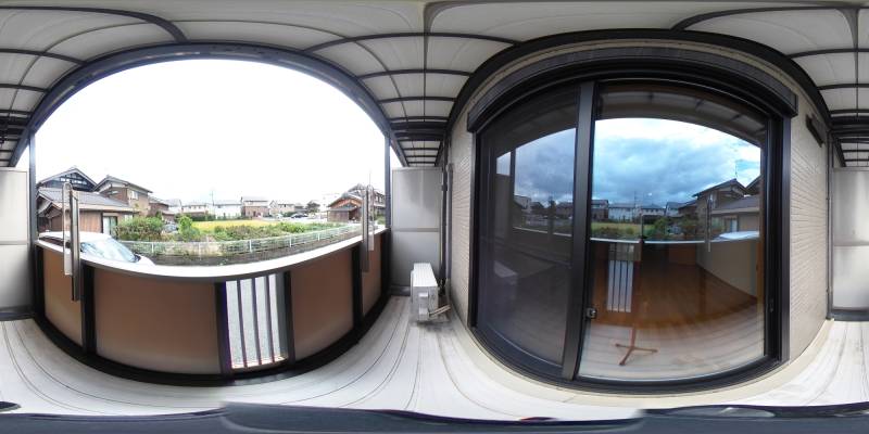 パノラマ画像バルコニー