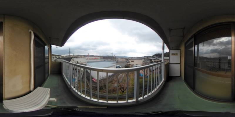 パノラマ画像バルコニー