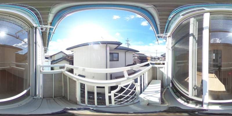 パノラマ画像バルコニー