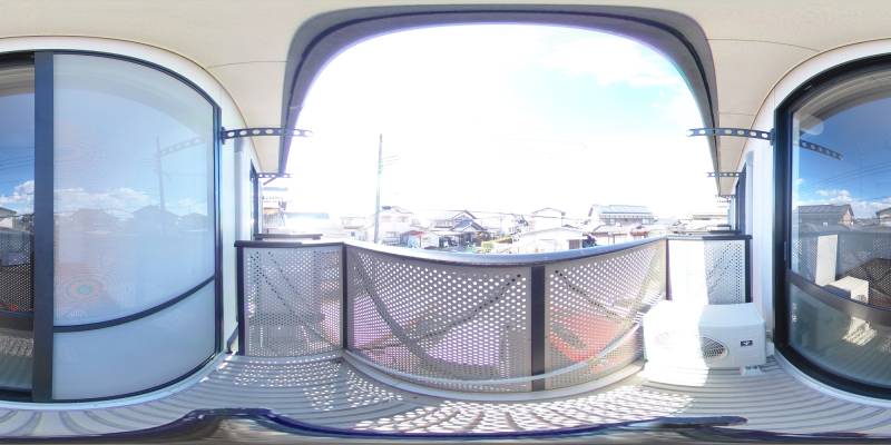 パノラマ画像バルコニー