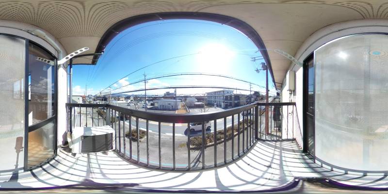 パノラマ画像バルコニー