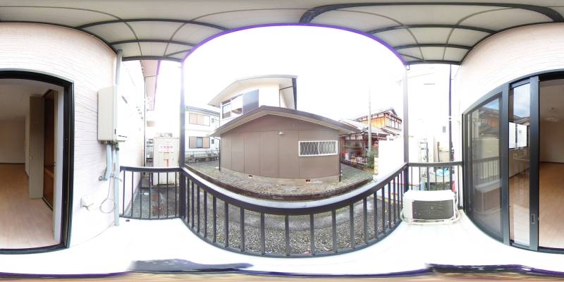 パノラマ画像バルコニー