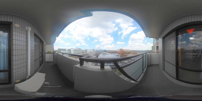 パノラマ画像バルコニー