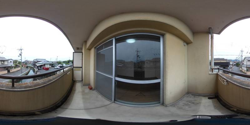 パノラマ画像バルコニー