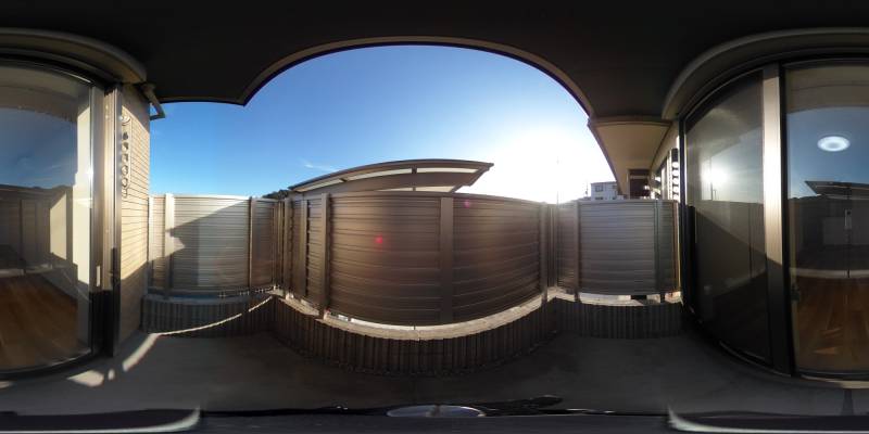 パノラマ画像バルコニー