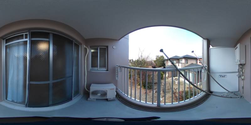 パノラマ画像バルコニー