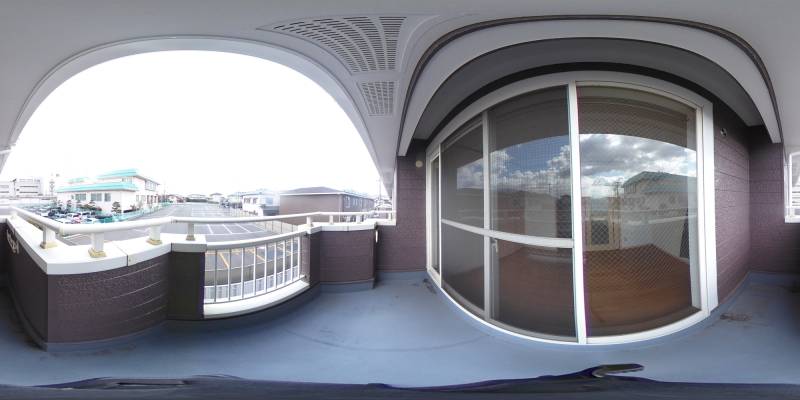 パノラマ画像バルコニー