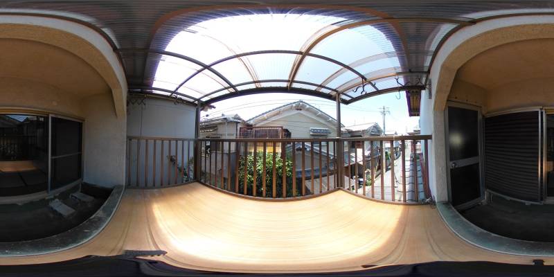 パノラマ画像バルコニー