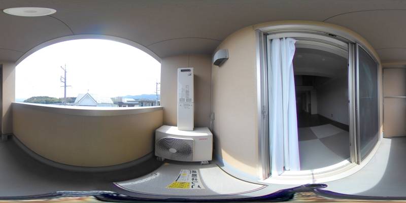 パノラマ画像バルコニー