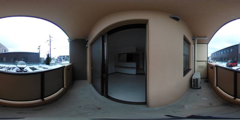 パノラマ画像バルコニー