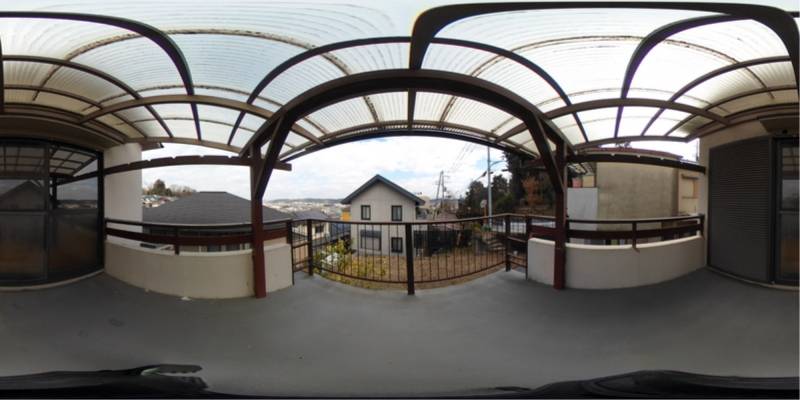 パノラマ画像バルコニー