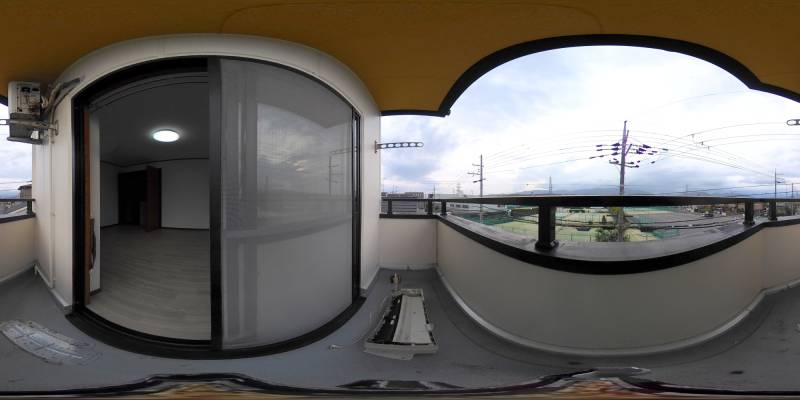 パノラマ画像バルコニー