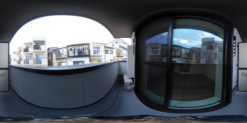 パノラマ画像バルコニー