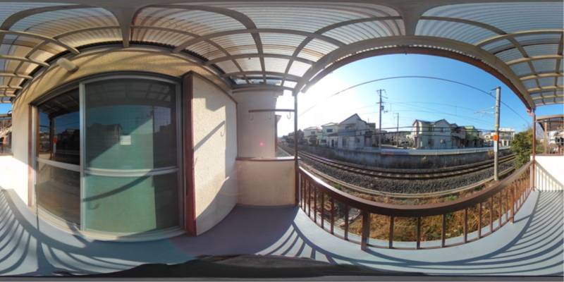 パノラマ画像バルコニー