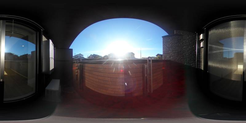 パノラマ画像バルコニー