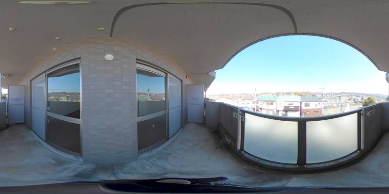 パノラマ画像バルコニー