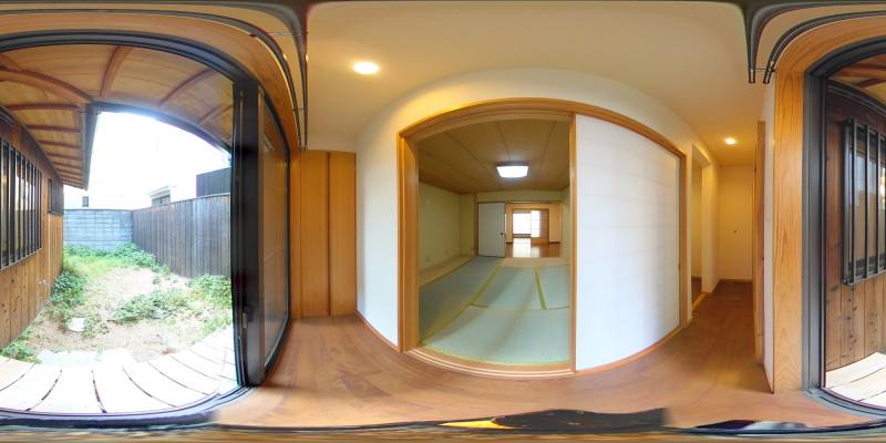 パノラマ画像庭